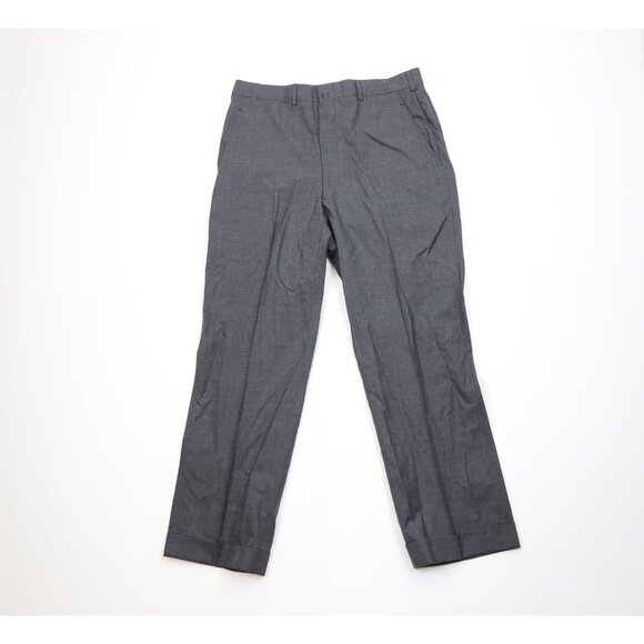 Vtg 60s 70s Brooks Brothers Mens 34x29 Faded Wool Blend Wide Leg Chino Pants USA - Picture 1 of 11